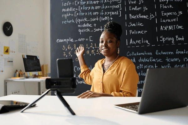 teacher-leading-her-blog-online-600nw-2329976649